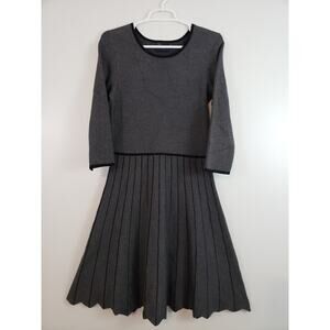 Y2K Just Taylor Women Sweater Dress Size M Flare Scalloped Cottagecore Office